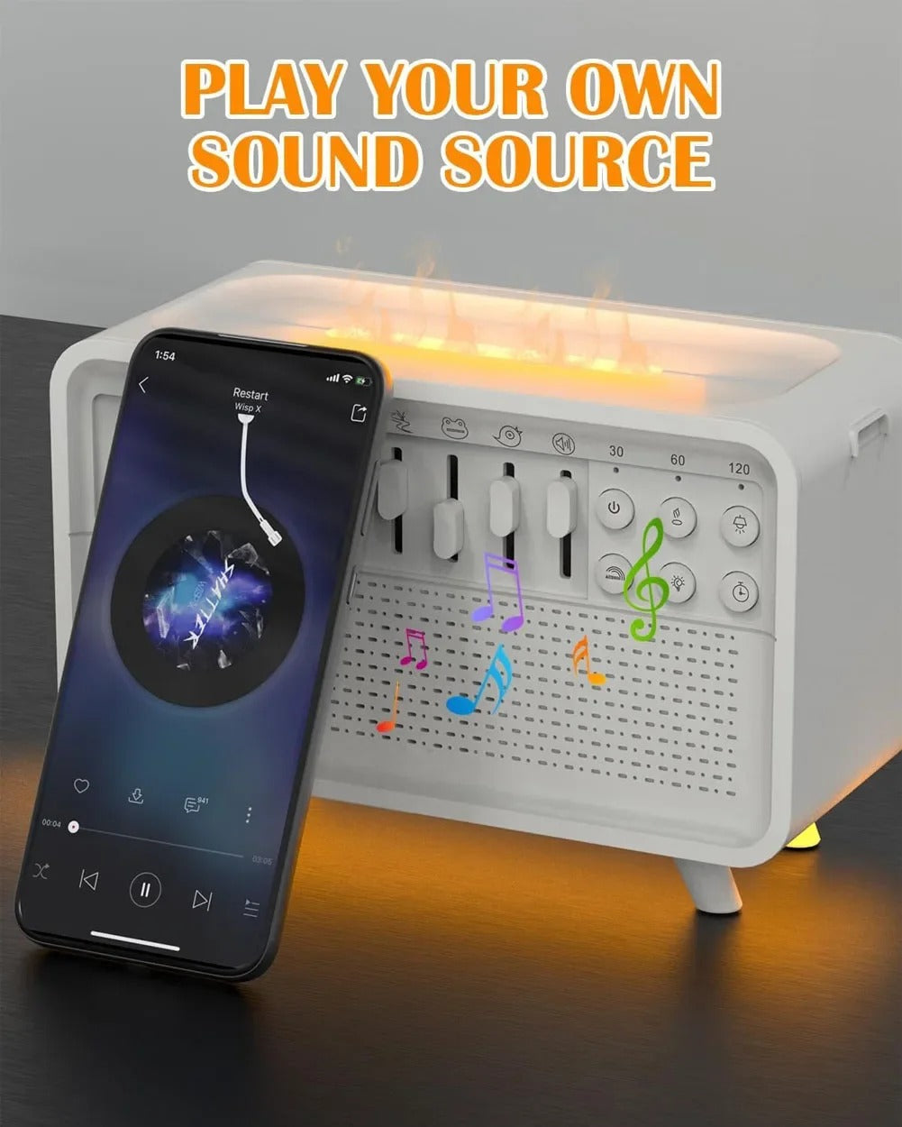 White Noise Humidifier Speaker